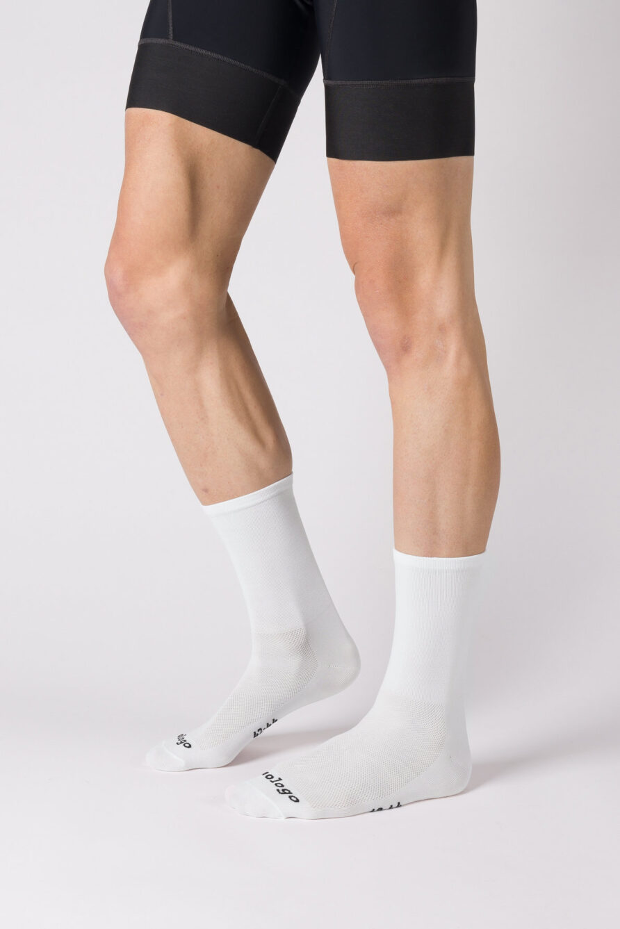 nologo classic white cycling socks