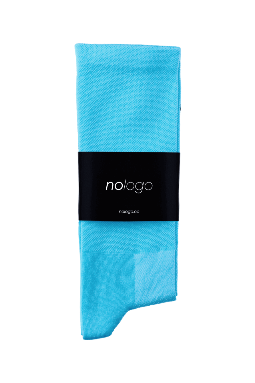 blue nologo cycling socks