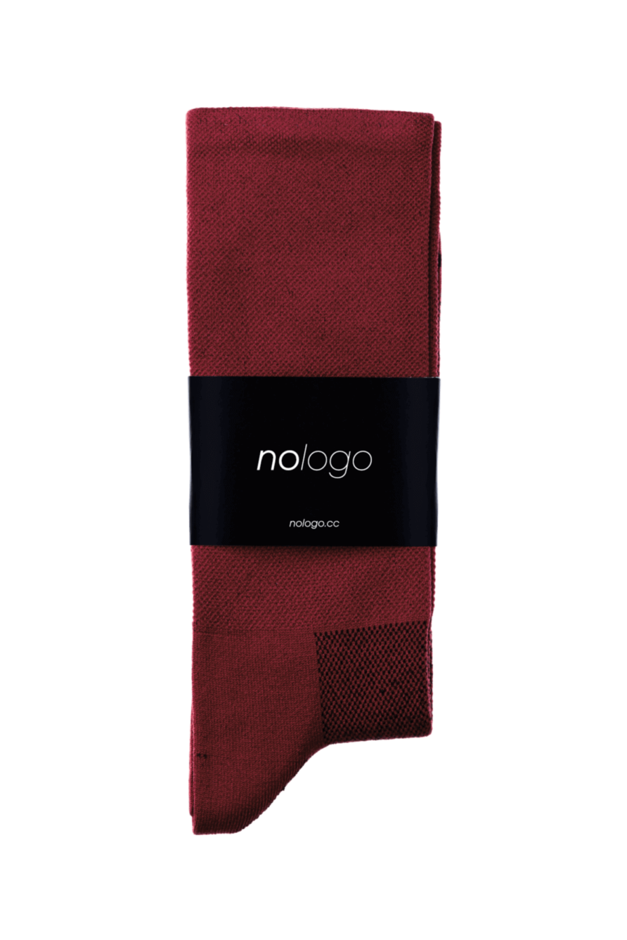 nologo burgundy cycling socks product photo