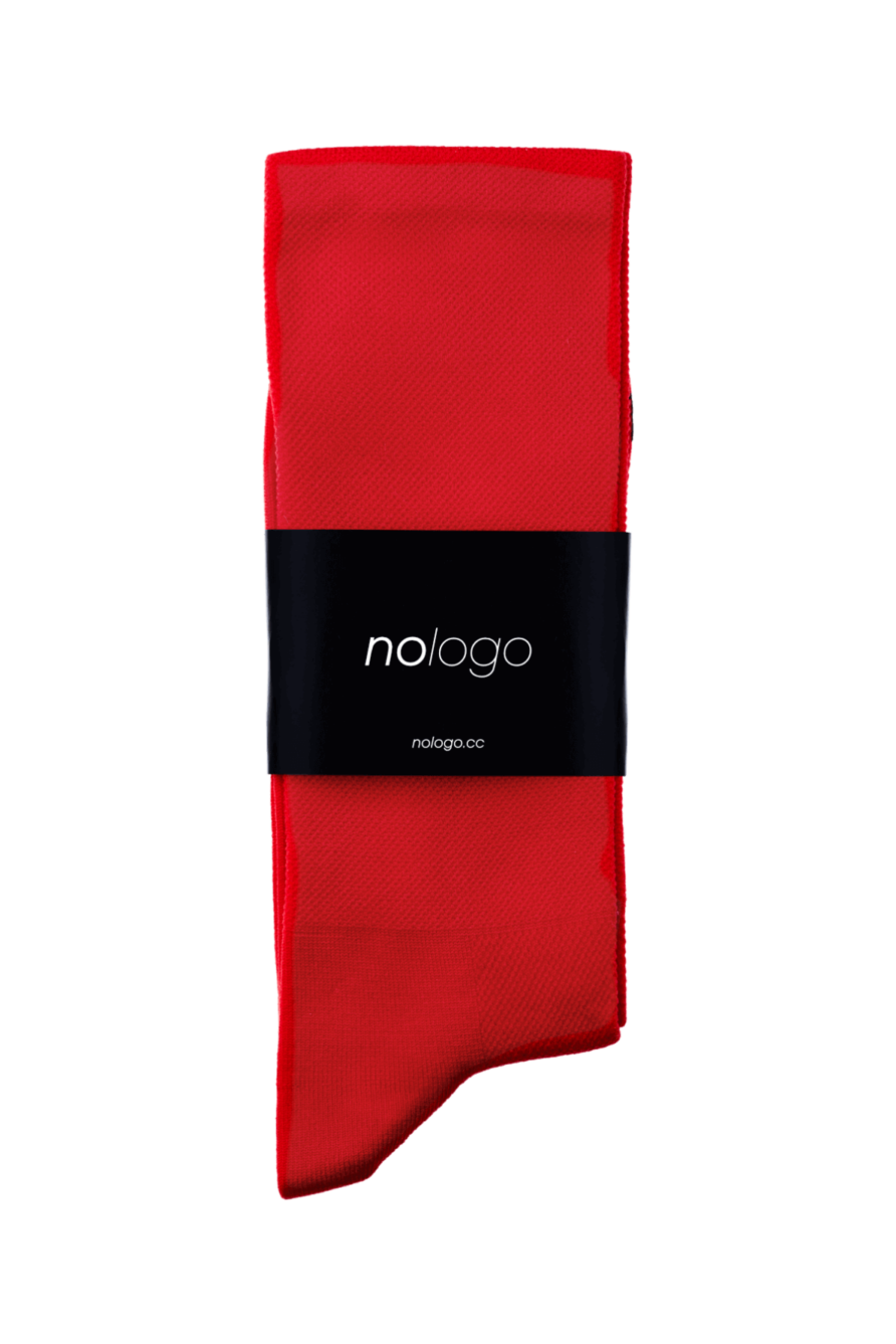 red nologo cycling socks