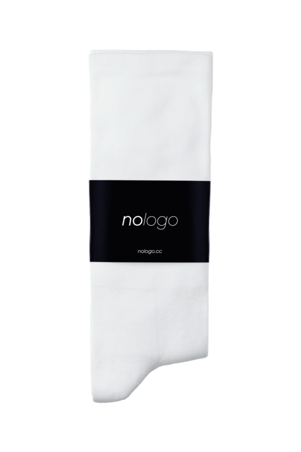 nologo white cycling socks product photo