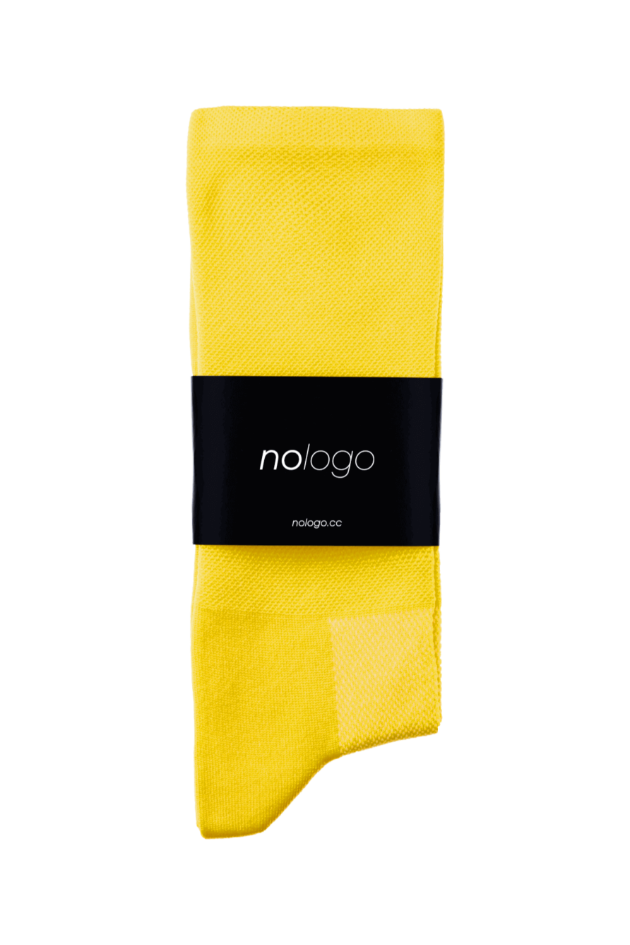 yellow nologo cycling socks