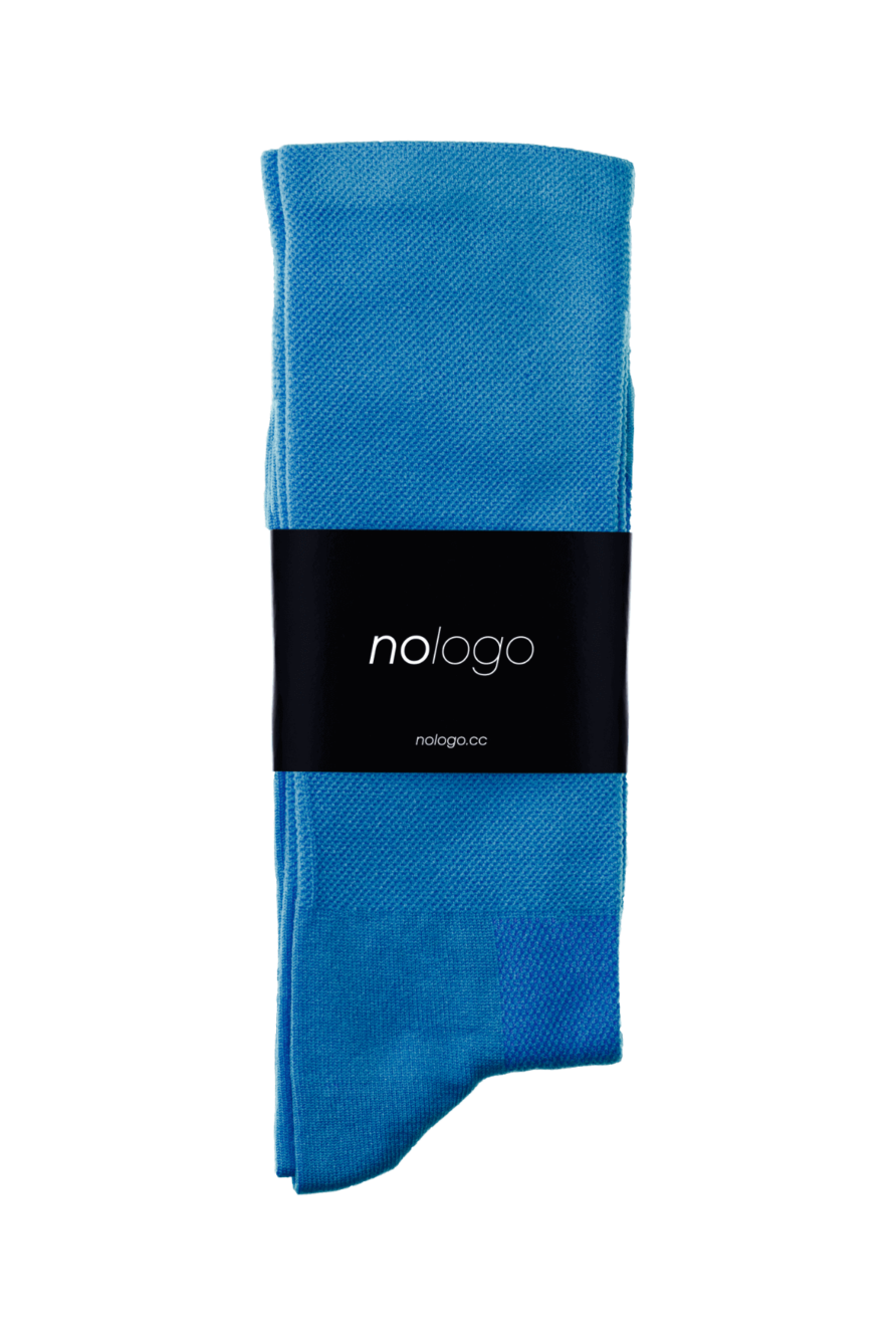 nologo blue cycling socks