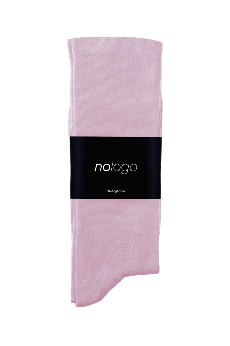 nologo powder pink cycling socks