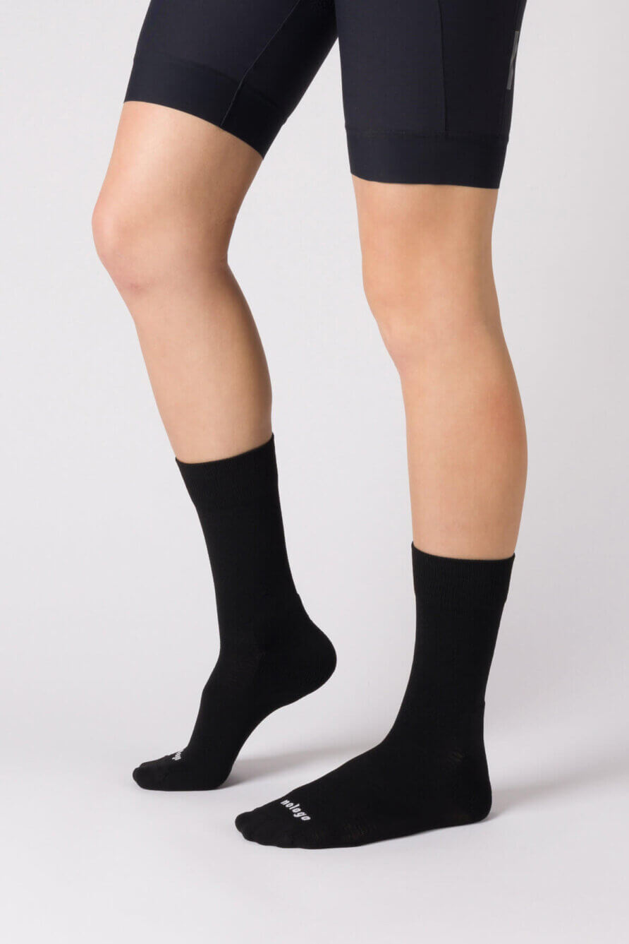 black nologo gravel cycling socks