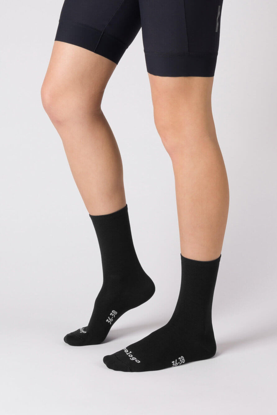 nologo classic black cycling socks