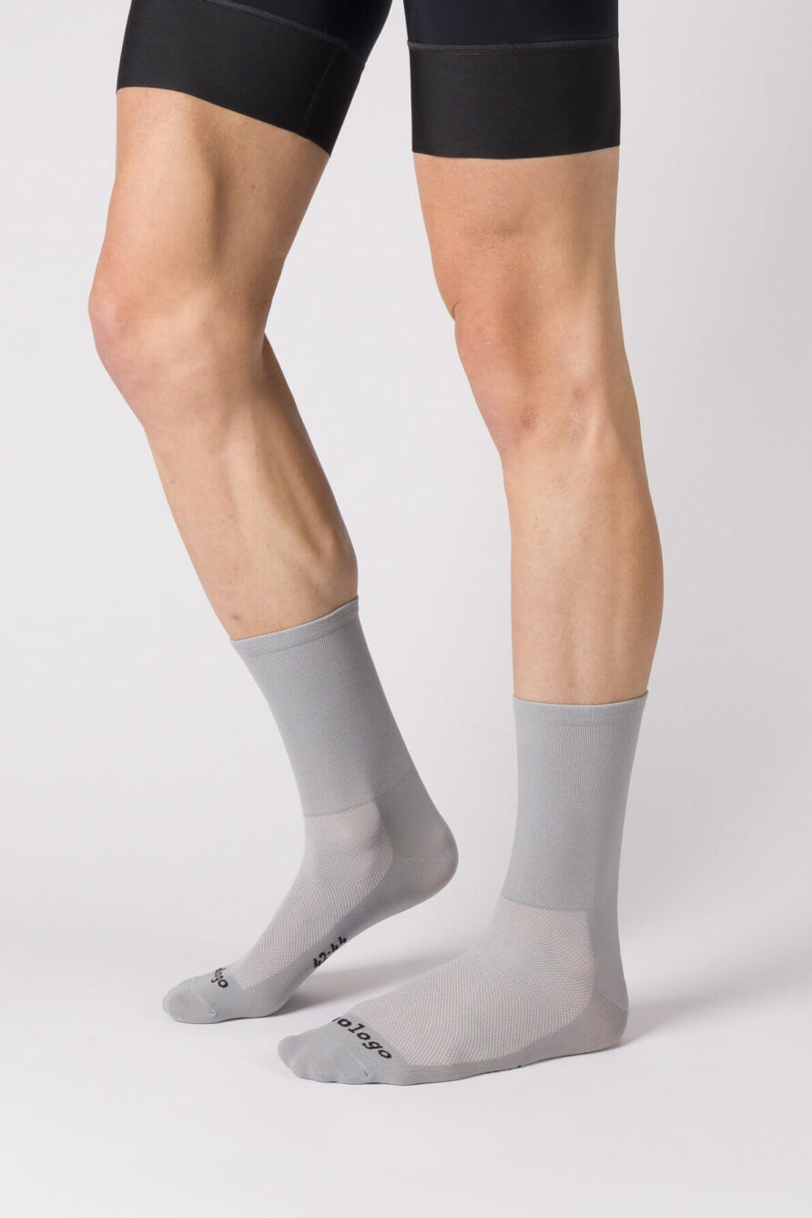 nologo classic gray cycling socks