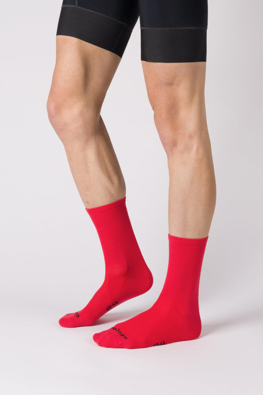 nologo classic red cycling socks