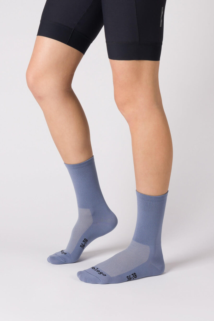 nologo classic slate gray cycling socks