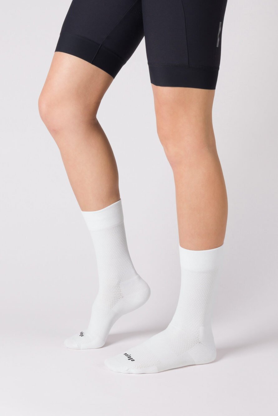 nologo white gravel cycling socks