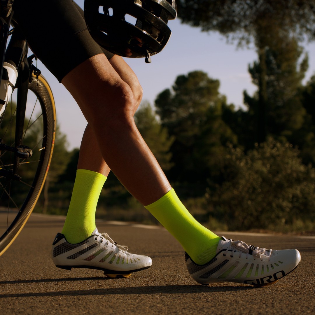 Our fluo yellow cycling socks were created with safety in mind. It is worth taking care of visibility on the road, especially since there are more and more cars each year and in the clash with car’s body, the cyclist is usually in a losing position. 

Our hi-visibility socks reflect projected light and thanks to the fact that the cyclist’s legs are almost constantly in motion, they attract the attention of drivers very well, improving the safety of the cyclist who wears them.

#cyclingsocks #cycling #gravelcyclingshots #gravel #gravelbike #bikelife #cyclinglifestyle #gravelride #gravelgrinder #gravelbikes #gravelcyclist #gravelroad #countryroad #cyclingstyle #groadslikethese #graveldiaries #bestcyclingstyle  #cyclingsocks #cyclingshots #cyclingshots #sockdoping #cyclingstyle