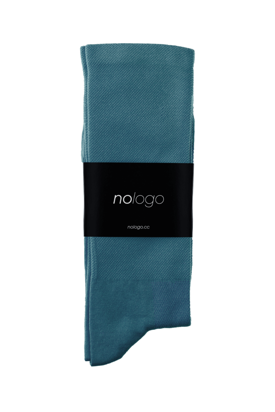 nologo classic ocean blue cycling socks